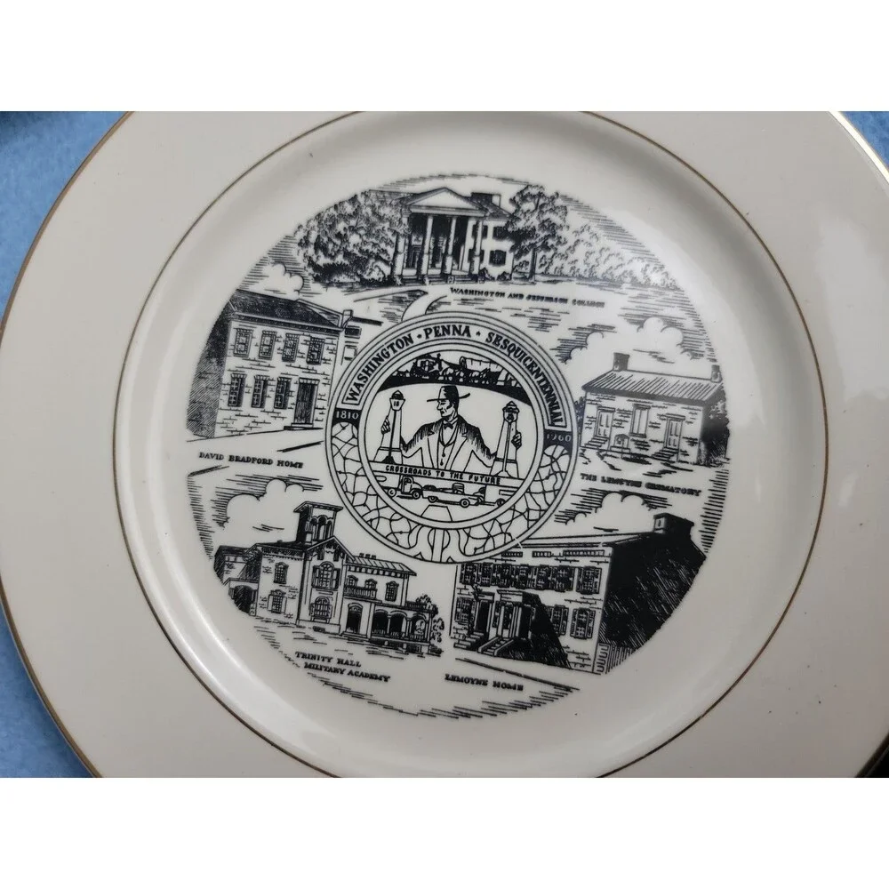 Washington Penna Sesquicentennial Souvenir Collector Plate Historical 1780-93